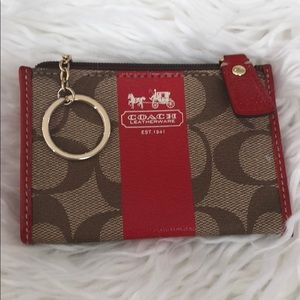 Coach leather coin purse